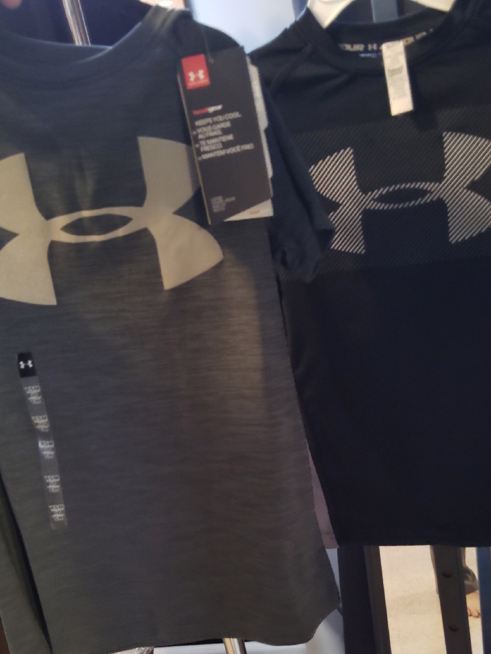 Under Armour Black & Gray Boys' Graphic Performance Tee Set 2 Boys S/M  8-10 NWT